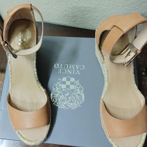 Wedge leather sandles